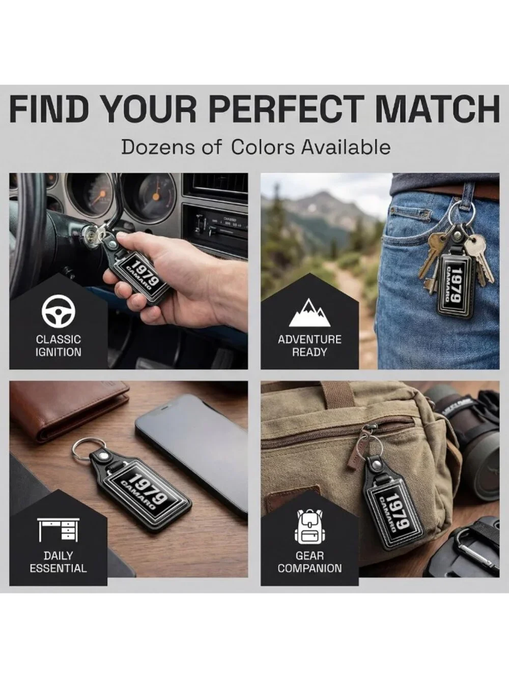 Classic Camaro Keychain - Brotherhood Car Key Chain for Classic Models, Auto